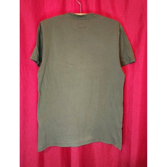 Adidas Men's Essential Single T-shirt Big Logo Green White Size Medium - Picture 2 of 10